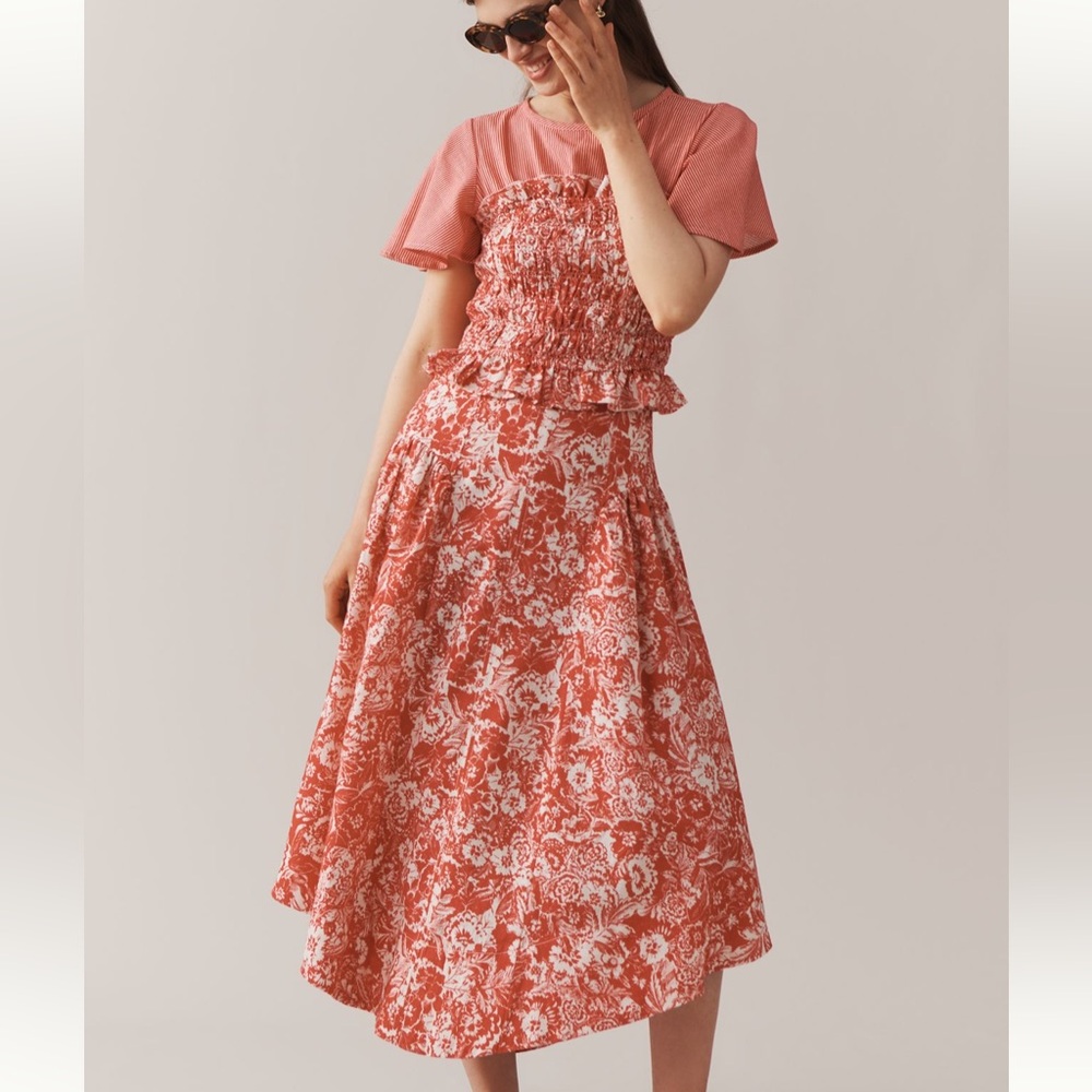 NWT -  Linen Midi Skirt